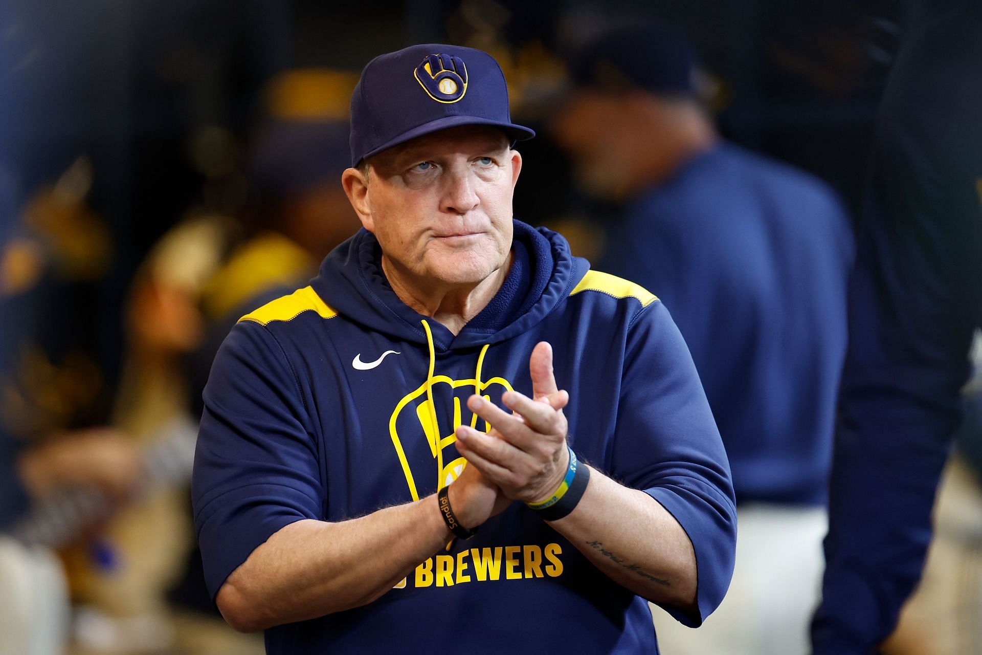 Pat Murphy in the dugout as his team face the Boston Red Sox - Source: Getty